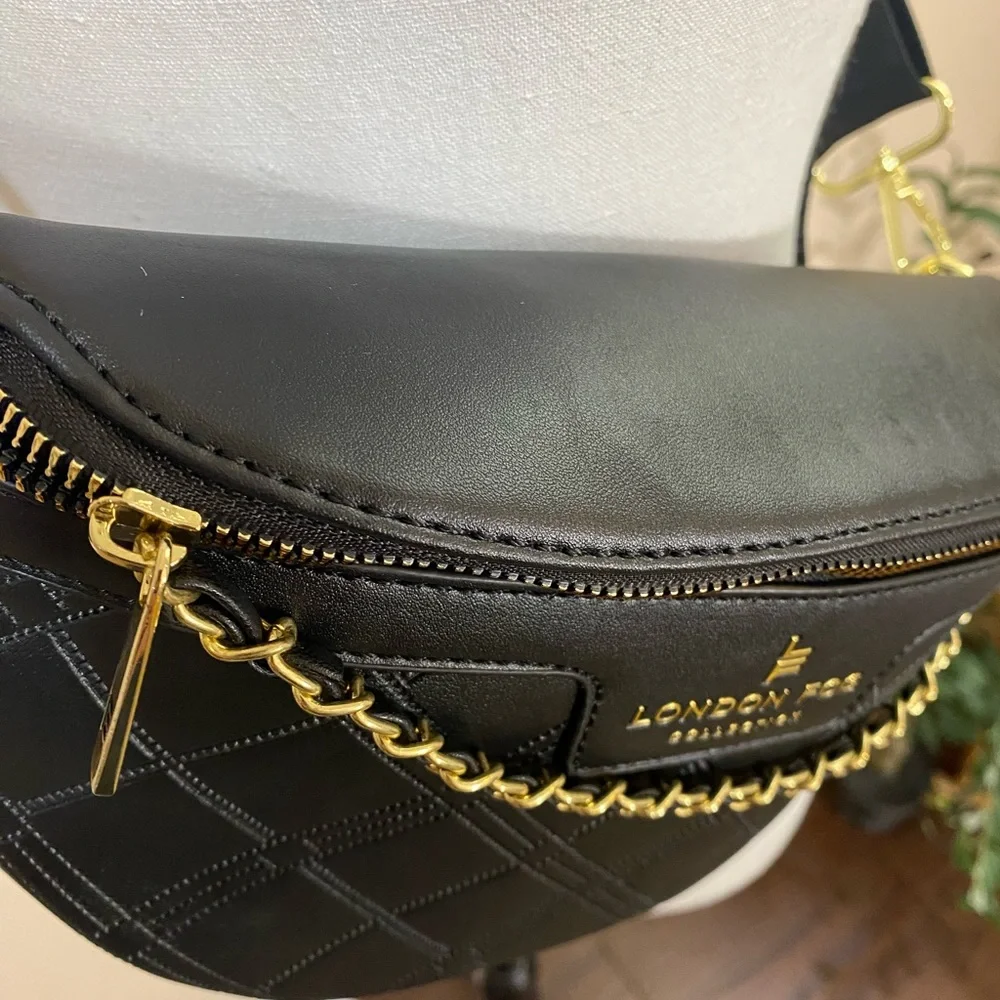 Black Leather Belt Bag NWT - Picture 7 of 9